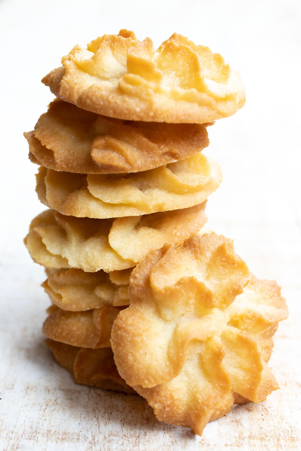 A stack of cookies. 