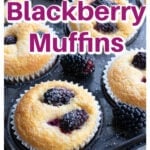 blackberry muffins in a muffin pan