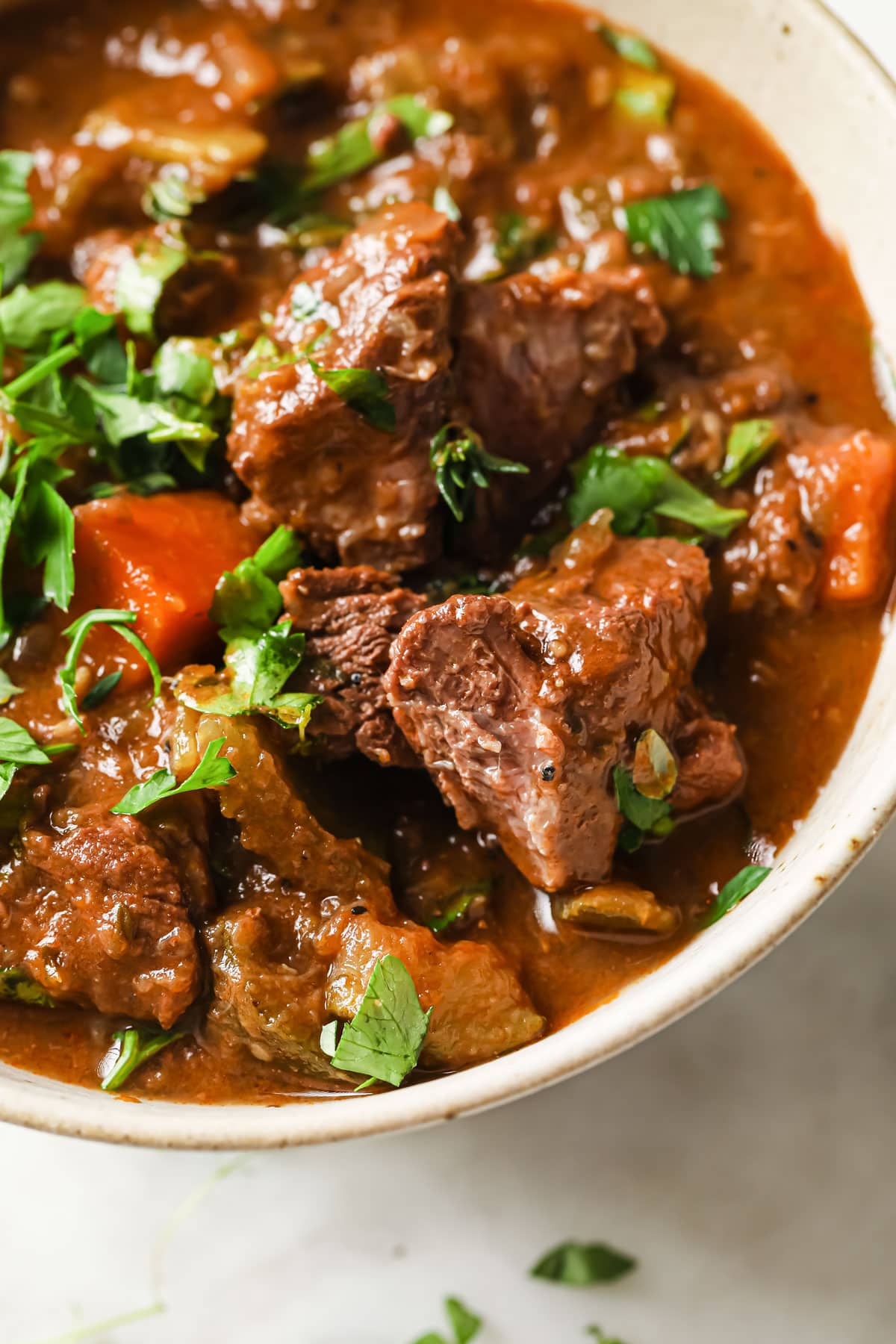 a bowl with beef stew