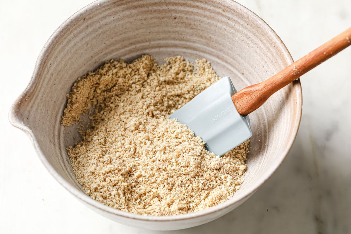 mixed ground dry ingredients in a bowl