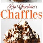 image collage of chocolate Chaffles