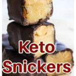a stack of keto snickers