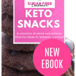 keto snacks cookbook cover pin