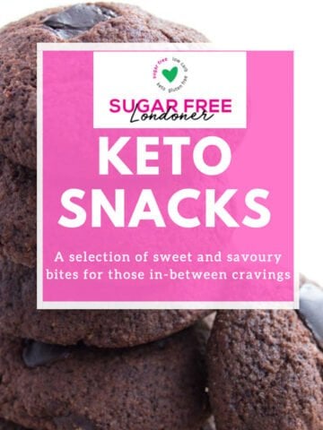 cover of the keto snacks cookbook