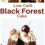 image collage of a Black Forest cake