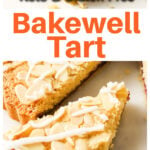 a keto Bakewell tart cut into slices