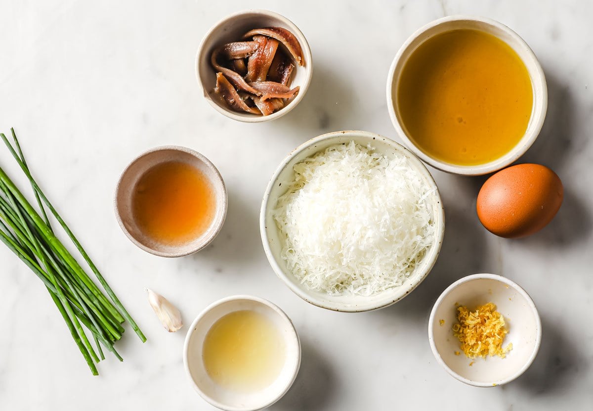 ingredients for this recipe measured into bowls