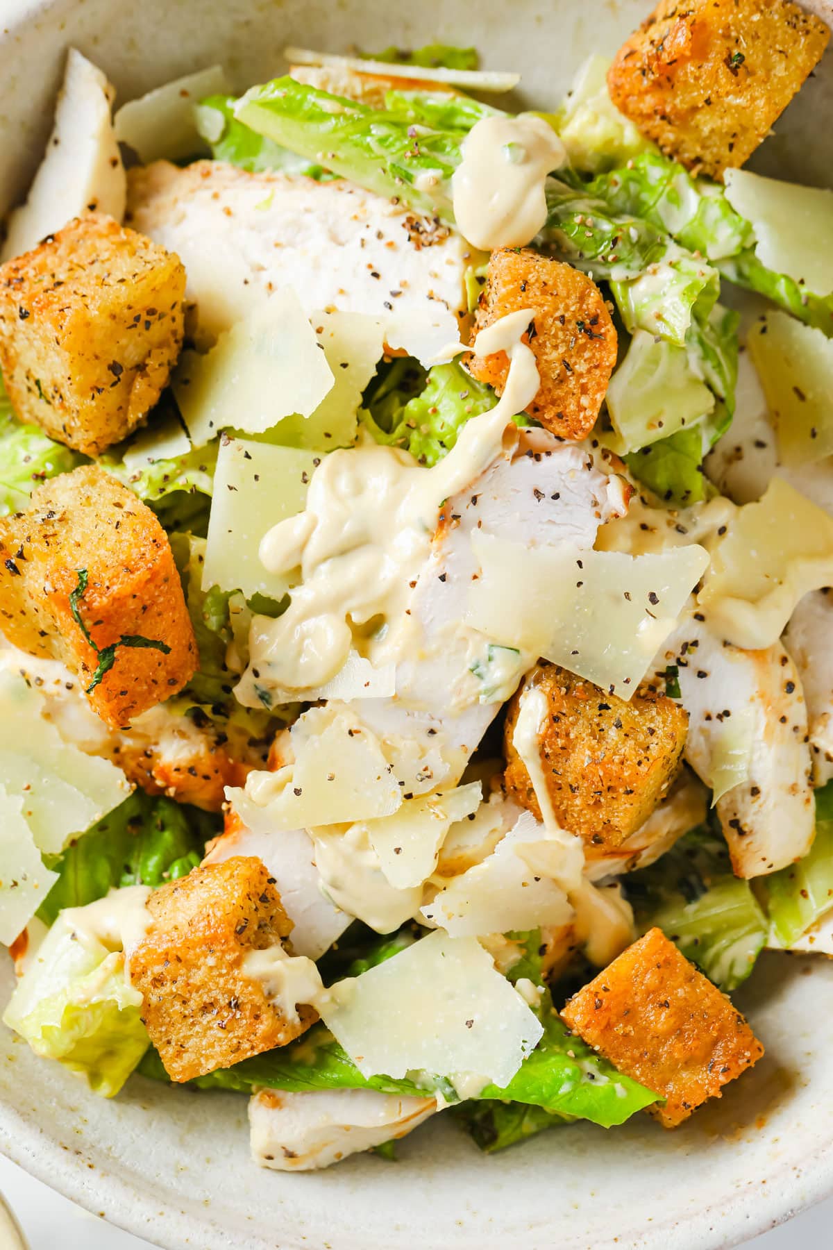 Caesar salad on a plate