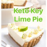 A slice of key lime pie on a plate with a fork.