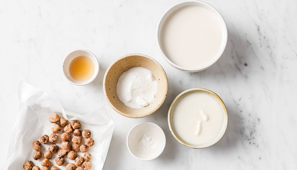 ingredients to make this recipe measured into bowls