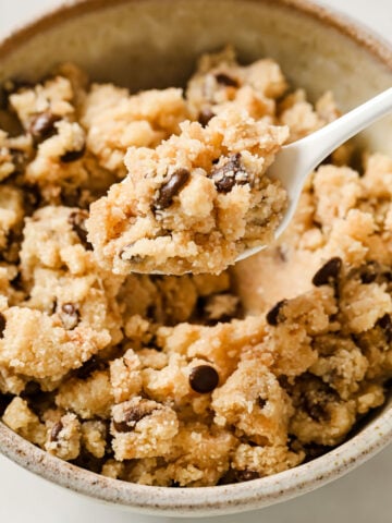 keto cookie dough in a bowl