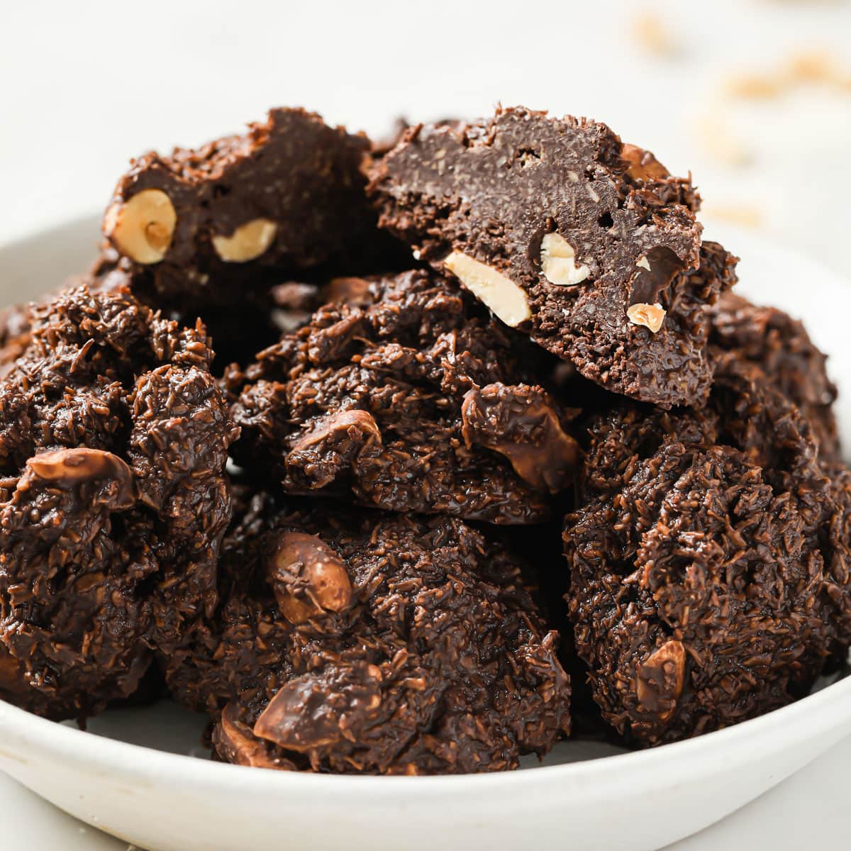 a bowl filled with cookies