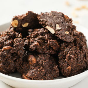 Coconut haystacks in a bowl.