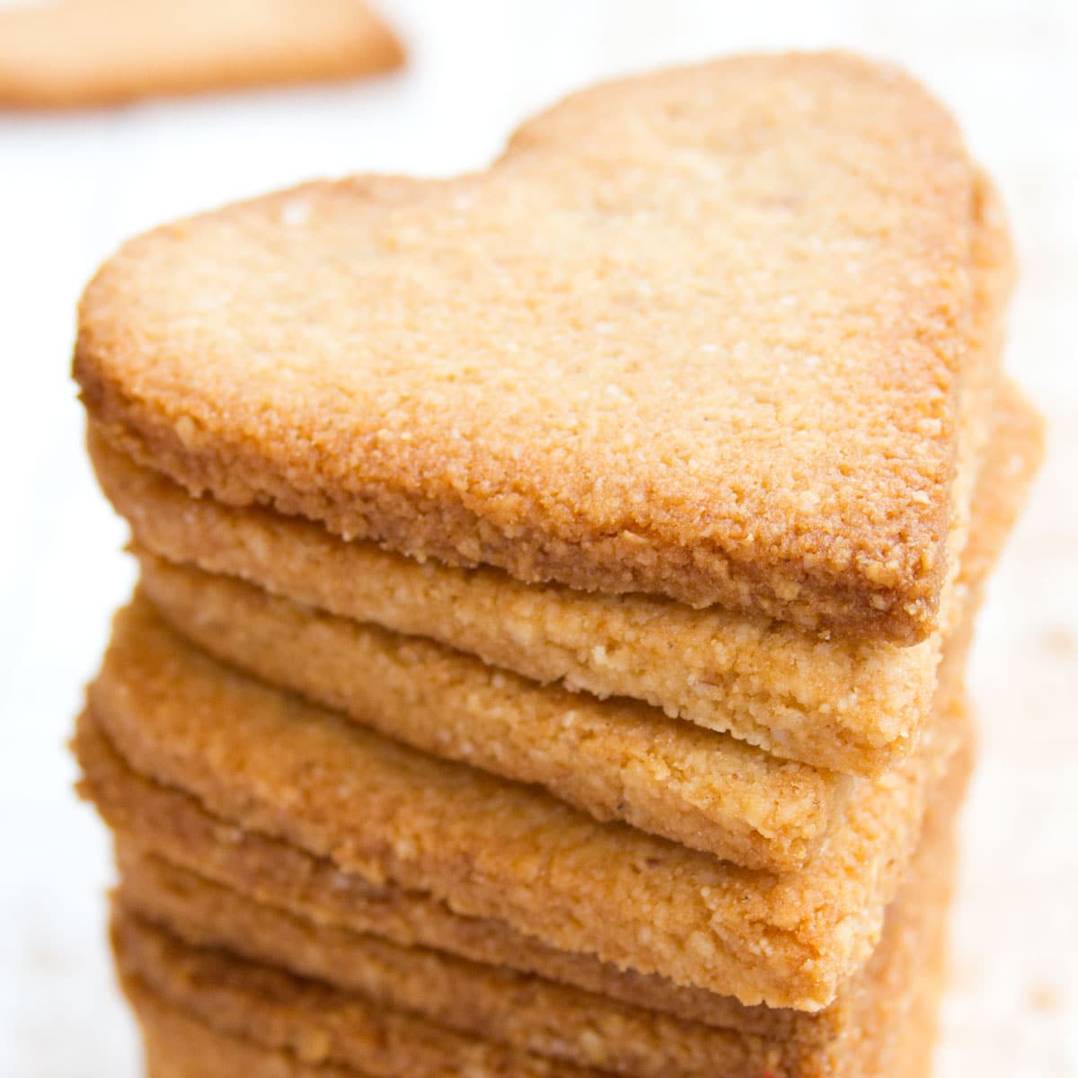 A stack of ginger cookies.