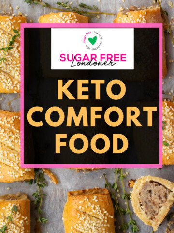 Title page of the keto comfort food ebook.