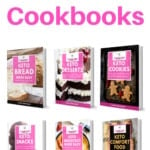 Six keto cookbook covers.