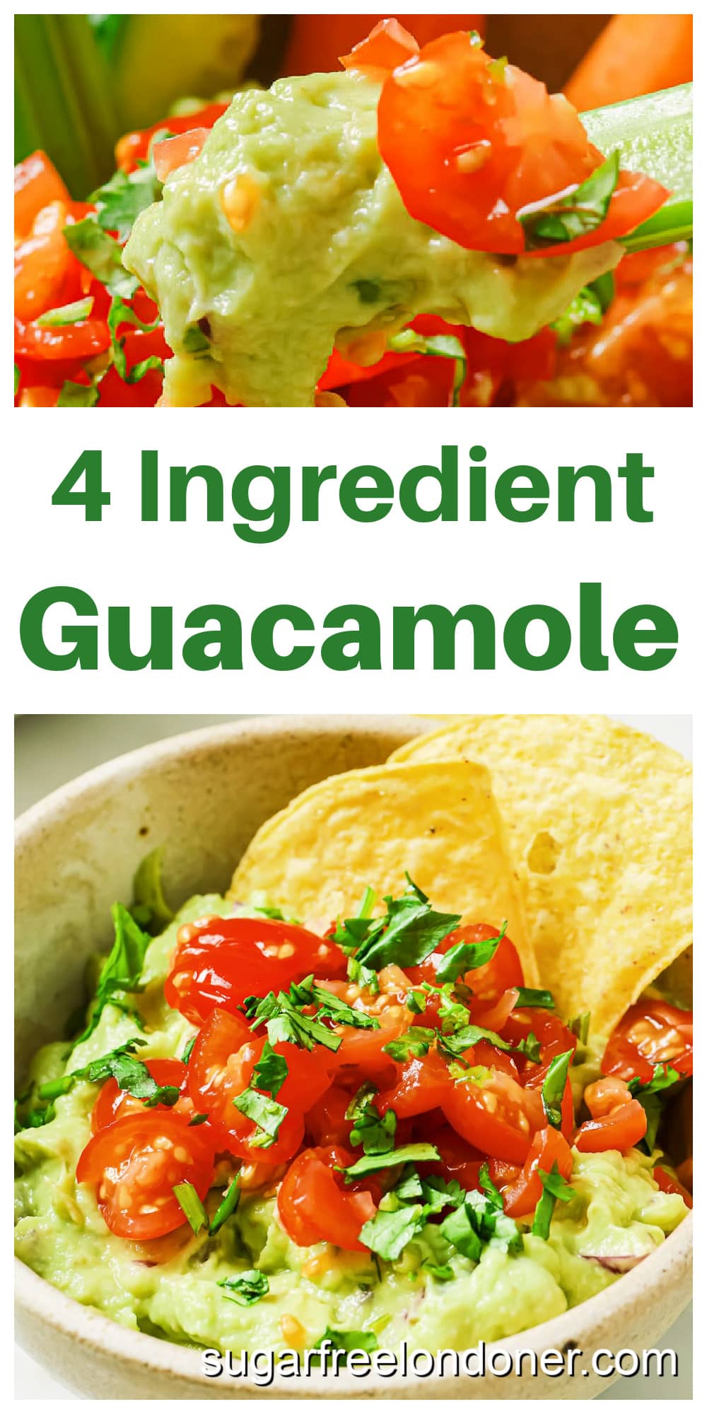 4 Ingredient Guacamole Recipe (EASY) – Sugar Free Londoner