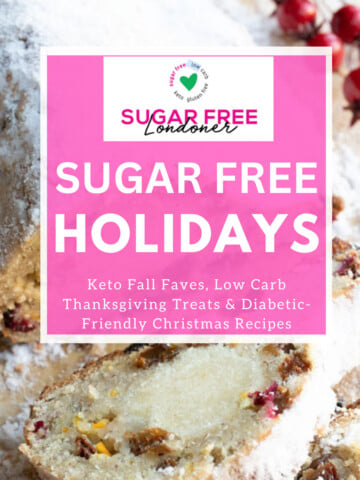 Title page of the sugar free holidays ebook