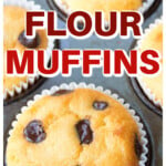 Almond flour muffins with chocolate chips in a muffin pan.