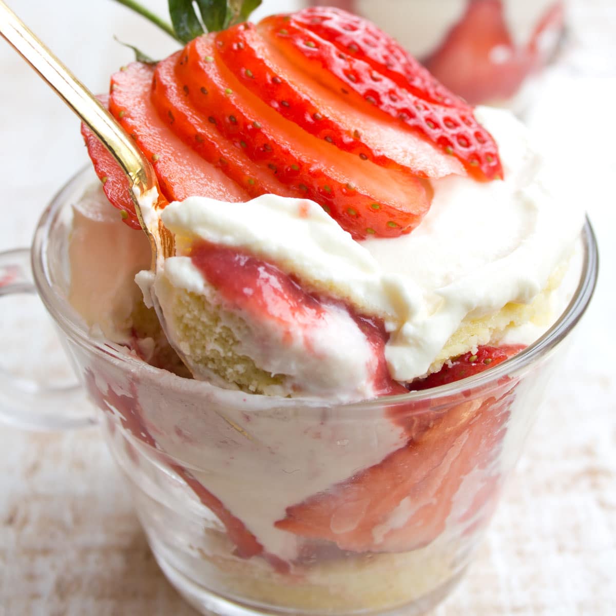 Sugar Free Strawberry Shortcake Trifle