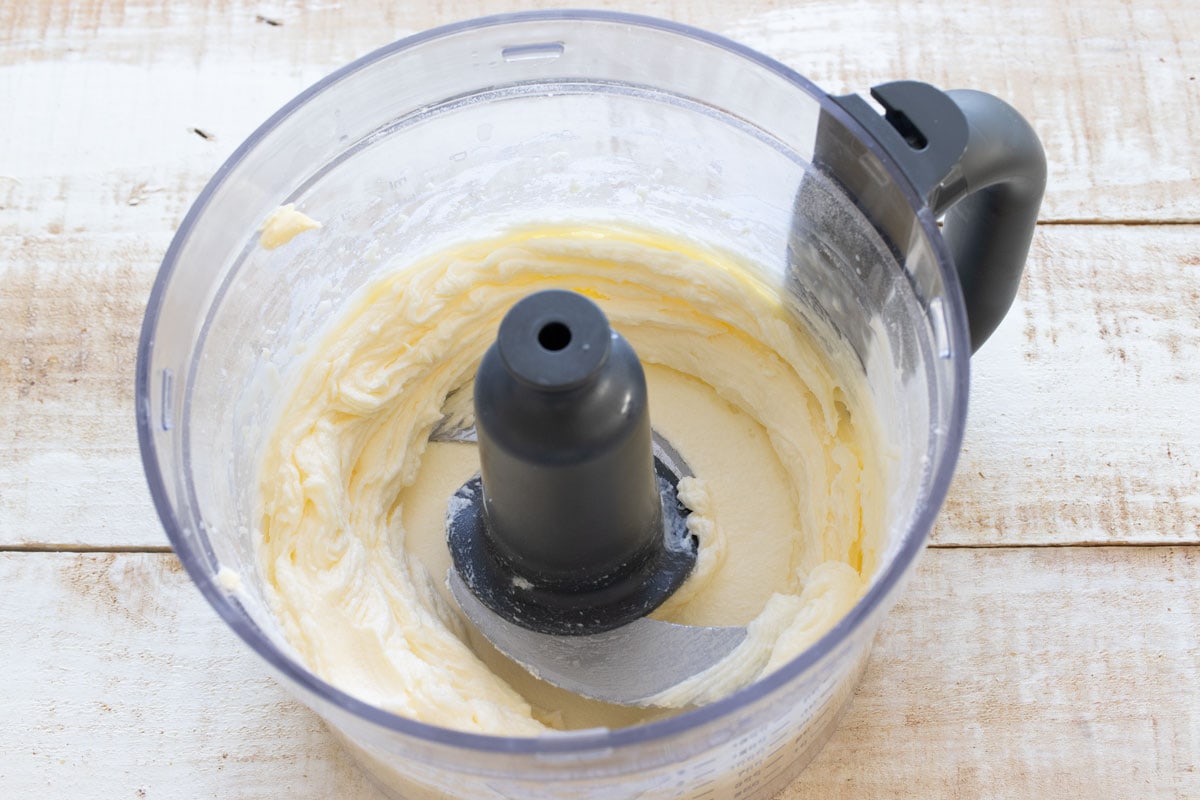Blended butter and sweetener.
